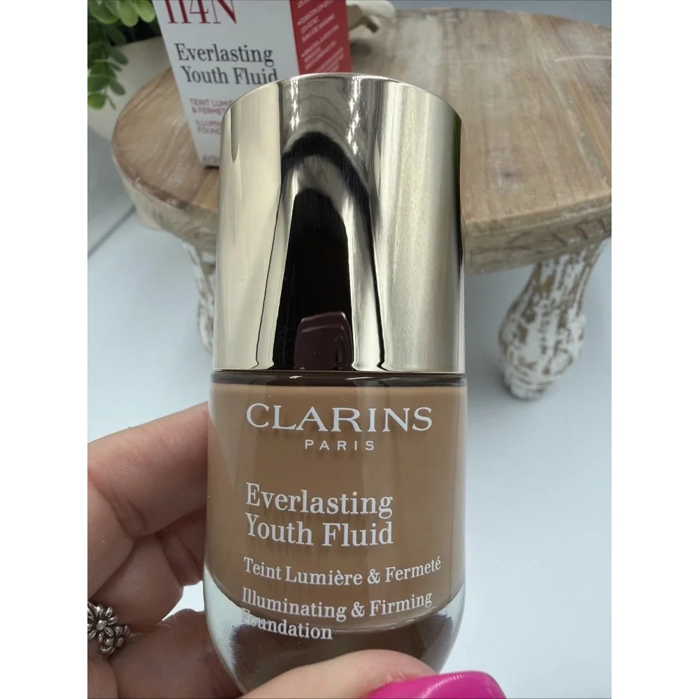 Clarins Paris Everlasting Youth Fluid Illumination Firming Foundation 114N 1oz